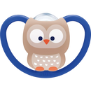 Nuk Fopspeen Space silicone, blauw/groen, maat 2, 6-18 maanden, 2 stuks