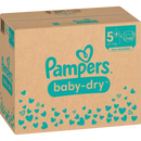 Couches Pampers Baby Dry Gr.5+ Junior Plus (12-17 kg), boîte mensuelle, 168 pièces.