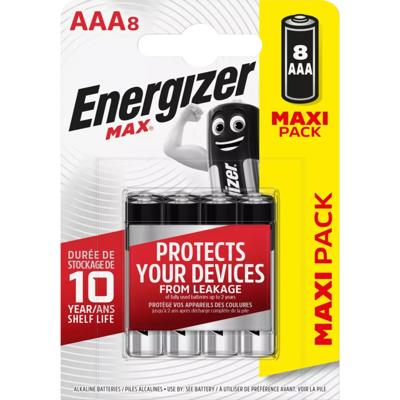 Energizer Max Power Seal AAA 8st, 8stuks