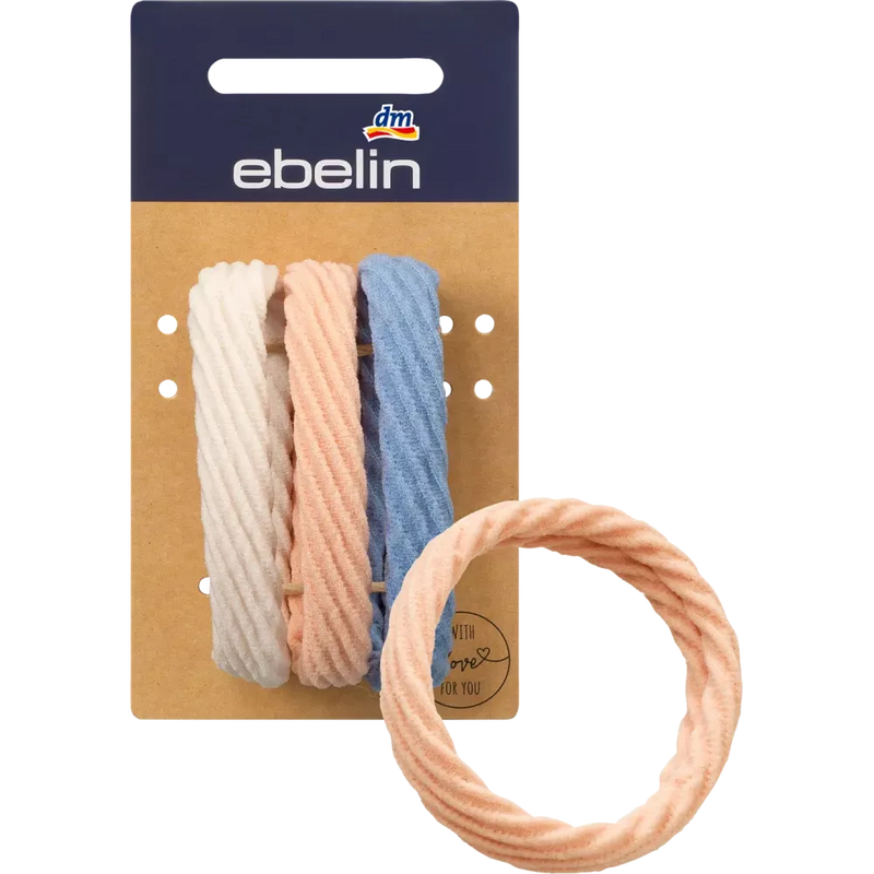 ebelin Haarbandjes met structuur, 3 stuks