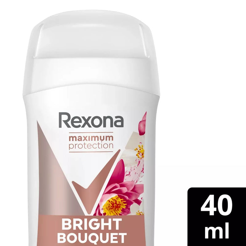 Rexona Antitranspirant Deostick, maximale bescherming, helder boeket, extra sterk, 40 ml
