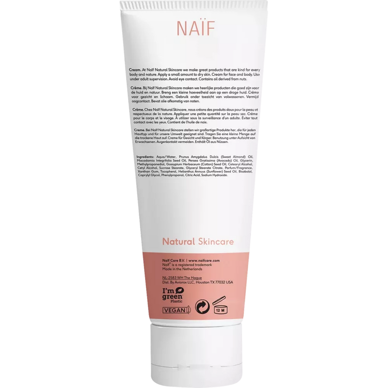 NAIF Natuurlijke Vette Crème voor de gevoelige huid- voor baby en kind - 75 ml