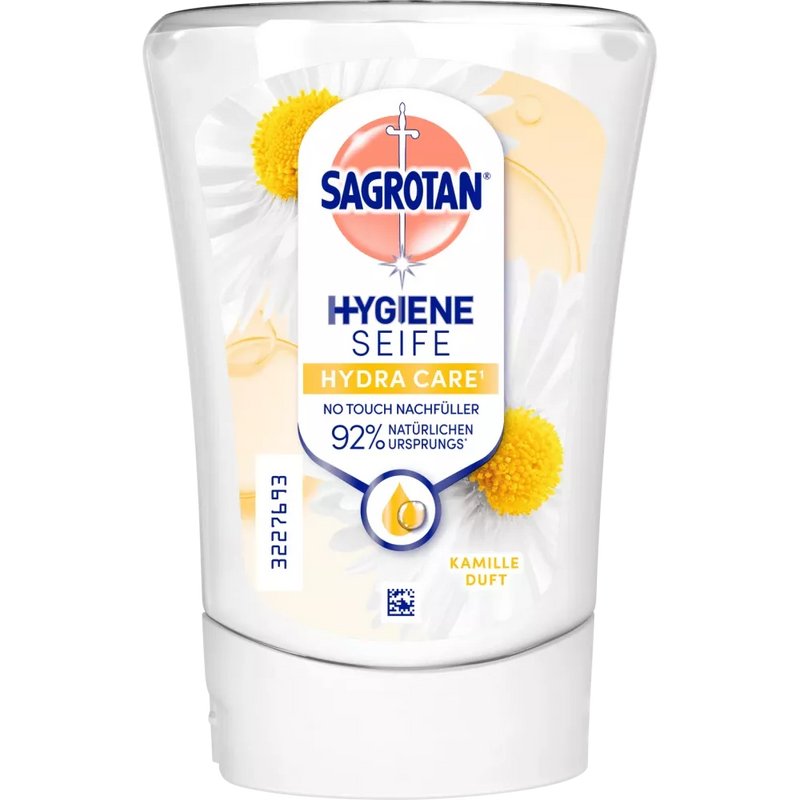 Distributeur de savon Sagrotan No Touch Camomille &amp; Lotus, recharge Hydra Care, 250 ml