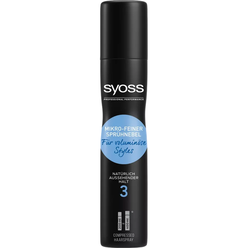 Syoss Haarlak Micro Spray Volumineuze Stijlen, 200 ml