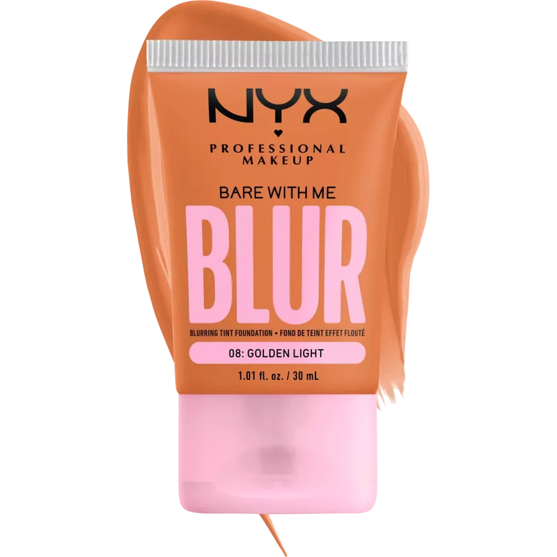 NYX PROFESSIONAL MAKEUP Foundation Bare With Me Blur Tint 08 Golden Light, 30 ml