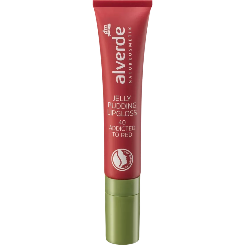 alverde NATURKOSMETIK Lipgloss Jelly Pudding 40 Addicted To Red, 10 ml