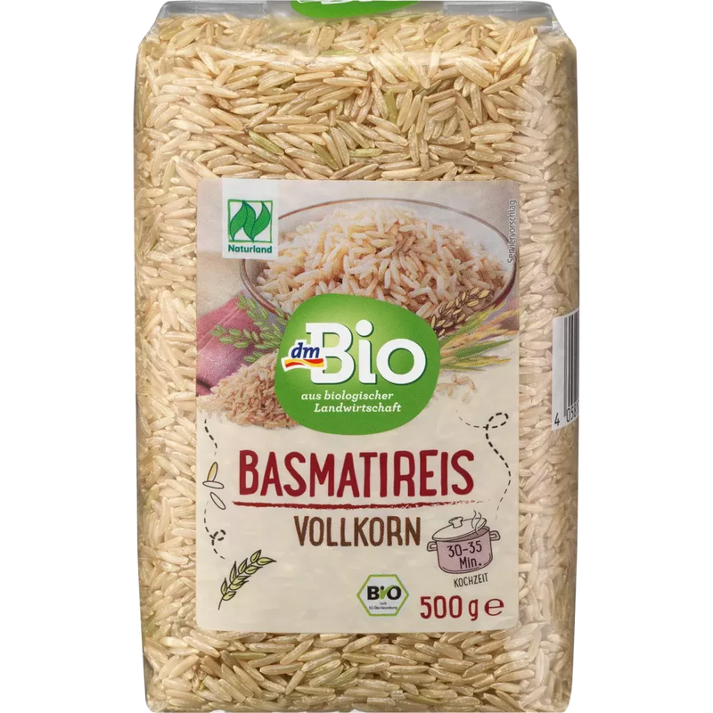 dmBio Rijst, Basmati rijst volkoren, Naturland, 500 g