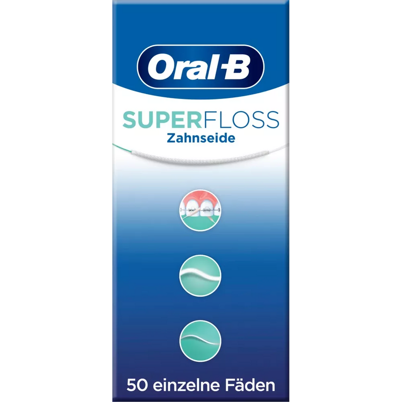Oral-B Dental floss Superfloss gewaxt, 50 stuks.
