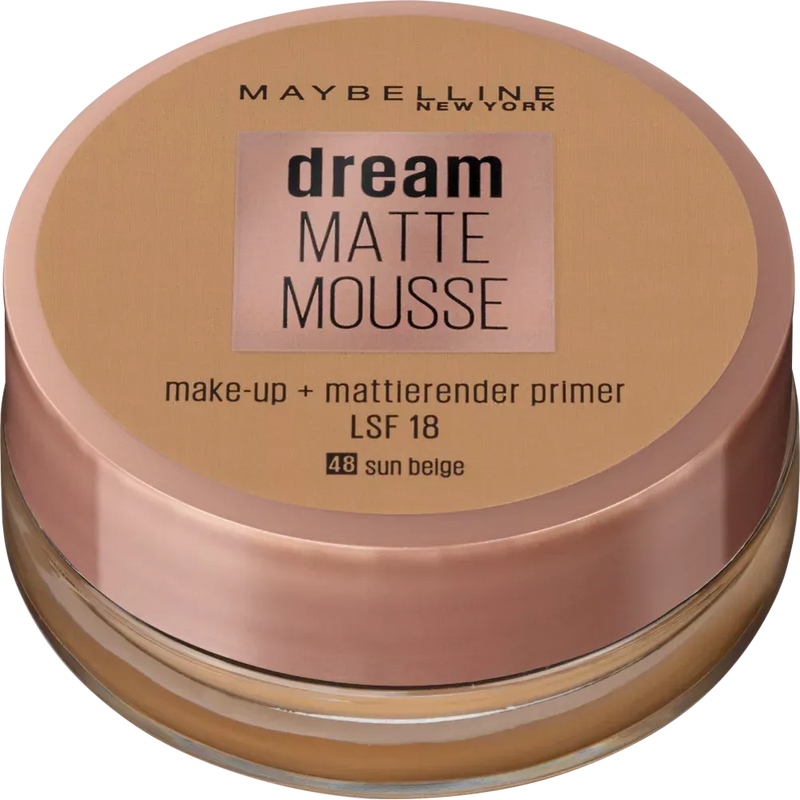 Maybelline New York Make-up Dream Matte Mousse 48 zonbeige, SPF 18, 18 ml