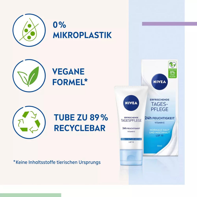 NIVEA Essentials gezichtscrème verkwikkende SPF 15, 50 ml