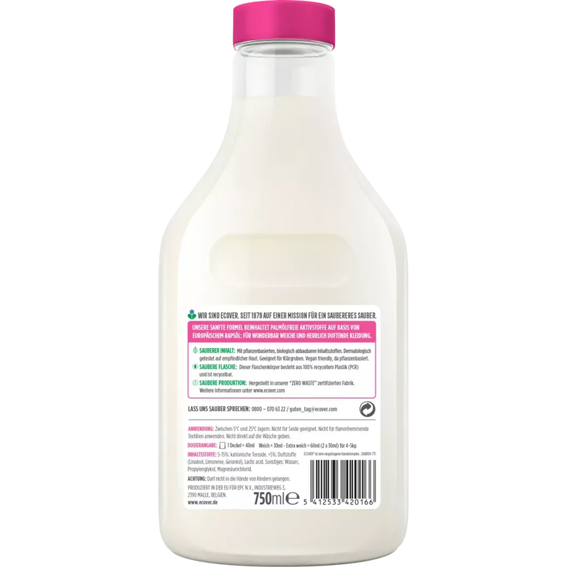 ecover Wasverzachter Appelbloesem & Amandel, 25 WL, 750 ml