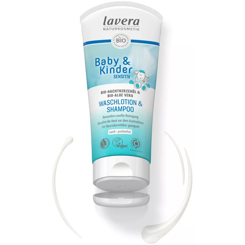 Lavera Baby & Kinderen Waslotion & Shampoo Gevoelig, 200 ml
