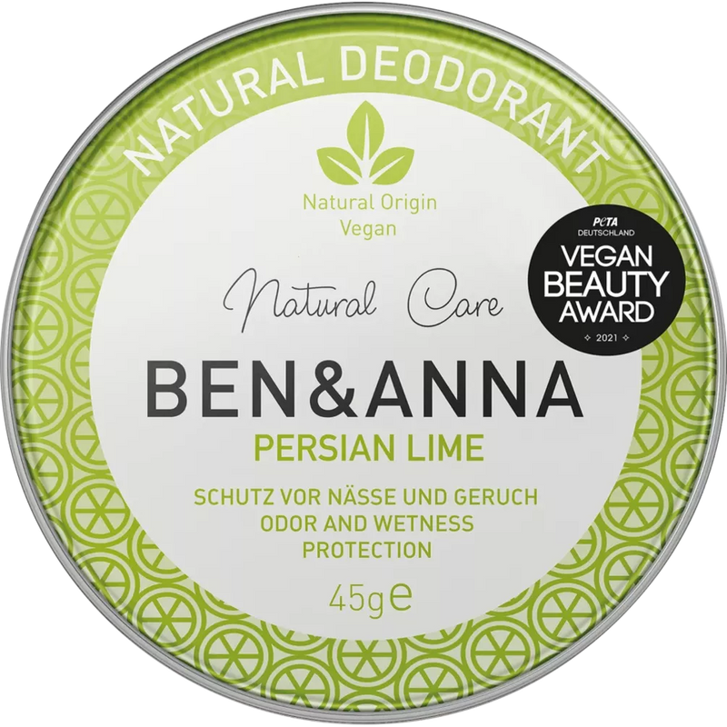 BEN&ANNA Deo Crème Deodorant Perzisch Limoen, 45 g