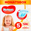 Huggies Luier Ultra Comfort maat 5, 11-25kg, maandbox, 126 stuks