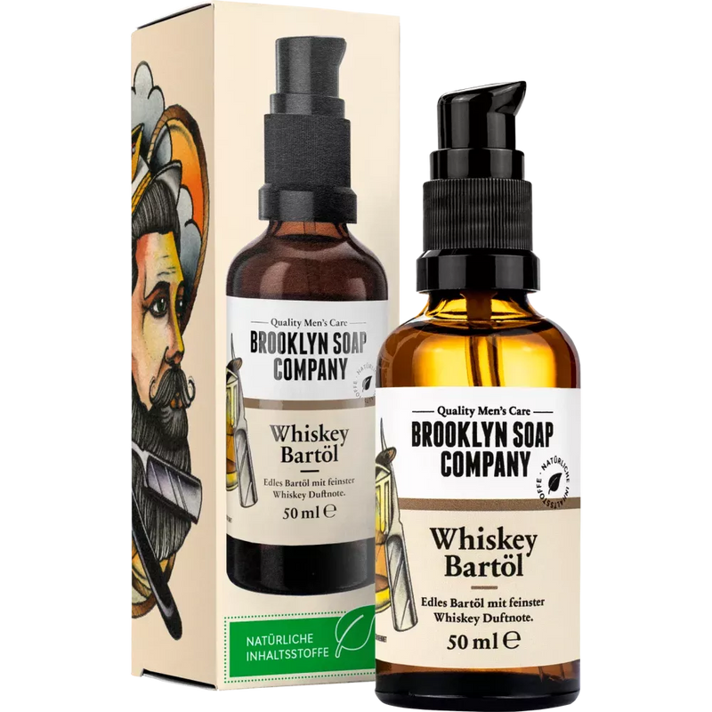 Brooklyn Soap Company Baardolie Whiskey, 50 ml