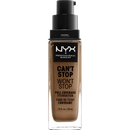 NYX PROFESSIONAL MAKEUP Fond de teint Can't Stop Won't Stop 24 heures Acajou 16, 30 ml