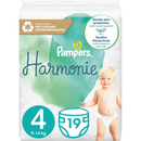 Pampers Couches Harmonie taille 4 Maxi (9-14 kg), 19 pièces.