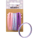 ebelin Haarelastiekjes kleur mix en print, 6 stuks.