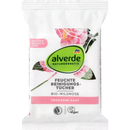 alverde NATURKOSMETIK Lingettes nettoyantes biologiques à la rose sauvage, 25 pcs.