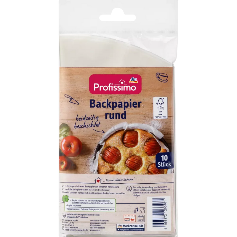 Profissimo Bakpapier rond, 10 stuks