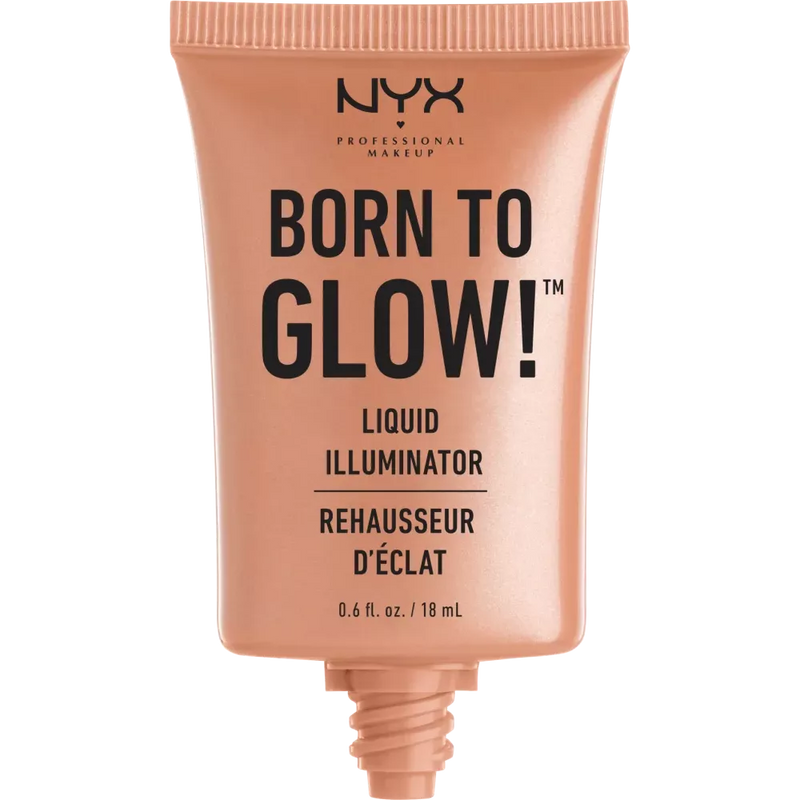 NYX PROFESSIONAL MAKEUP Highlighter Born To Glow Liquid Illuminator 02 Gleam, 18 ml