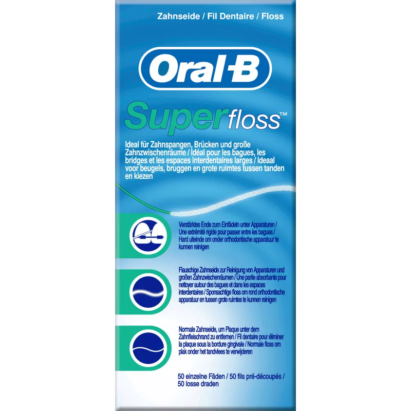 Oral-B Flosdraad Super Floss, 50 stuks