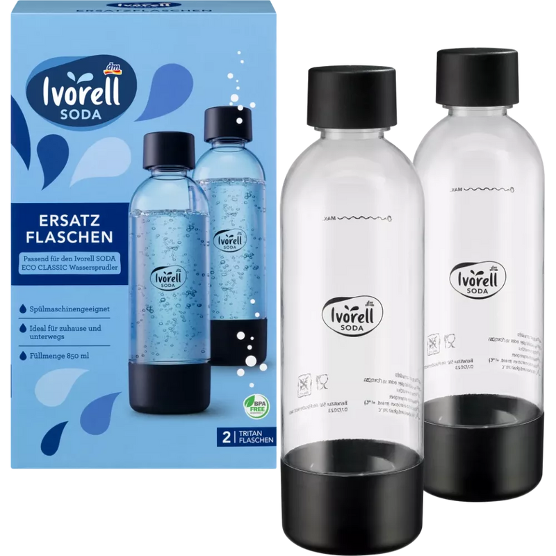 Bouteilles Ivorell Sodastream en duo pack a 850ml (2 pièces)