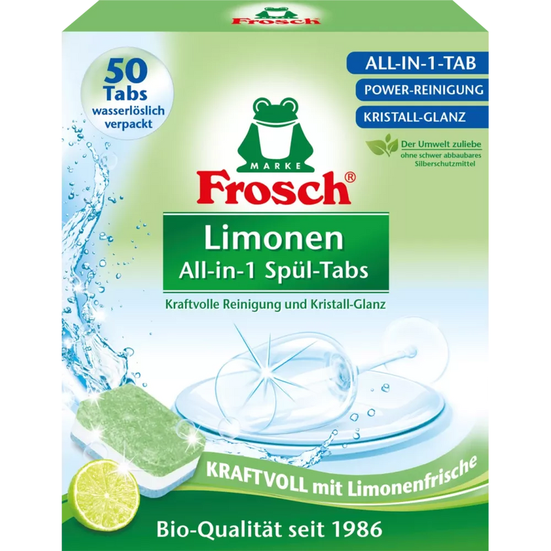 Frosch Vaatwasmachinetabletten Lime All-in-1, 50 Stuks