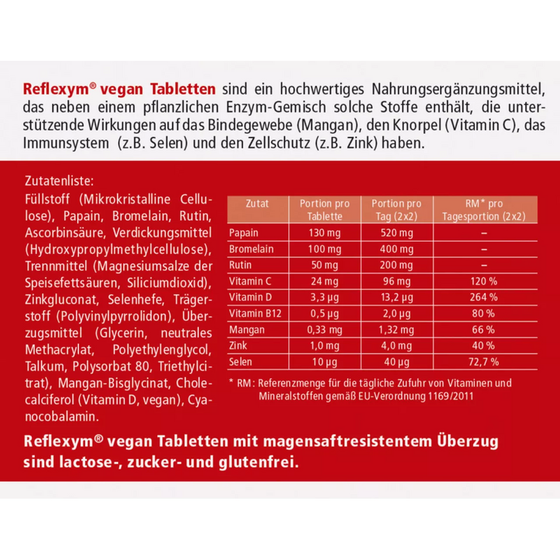 Madaus & Lauscher Reflexym veganistisch 100 tabletten, 70 g