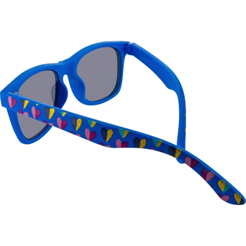 SUNDANCE Kinderzonnebril met hartjespatroon en spiegelende glazen, 1 stuk