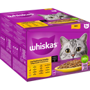 Nourriture humide pour chats Whiskas, sélection de volaille en sauce, adulte 1+, multipack (24 x 85 g), 2,04 kg