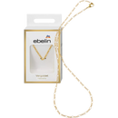 Chaîne à maillons ebelin plaquée or, bijou fantaisie, 1 pièce