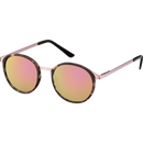 SUNDANCE Metalen zonnebril met leeuwenaccenten en roze gespiegeld glas, 1 stuk
