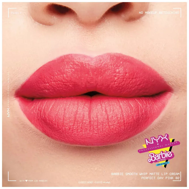 NYX PROFESSIONAL MAKEUP Rouge à lèvres Barbie Smooth Whip 02 Perfect Day Pink, 1 pièce