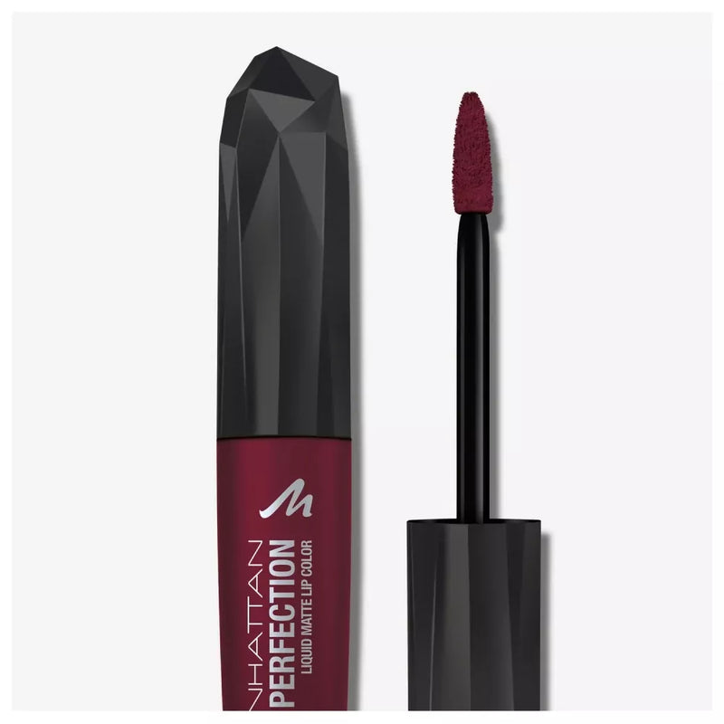 MANHATTAN Cosmetics Lipstick Lasting Perfection Liquid Matte Lip Colour Standbeeld van Bourgondië 600, 5.5 ml