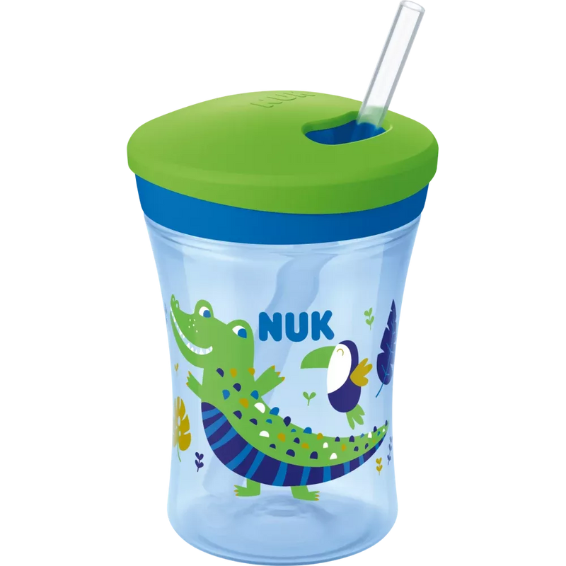 Nuk Drinkfles Evolution Action Cup, groen/blauw, vanaf 12 maanden, 230 ml, 1 stuk