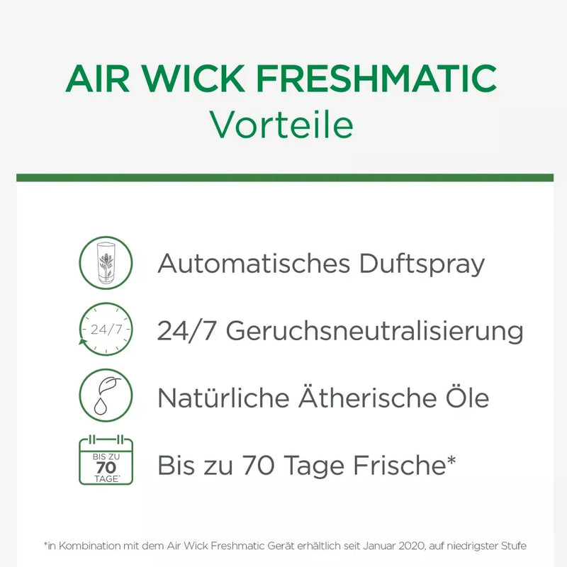AirWick Luchtverfrisser Freshmatic Vanille & Jasmijn, navulverpakking (2x250 ml), 500 ml