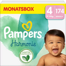 Couches Pampers Harmonie taille 4 Maxi (9-14 kg), boîte mensuelle, 174 pièces.