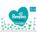 Couches Pampers Harmonie taille 1 Nouveau-né (2-5 kg), boîte mensuelle, 180 pièces.