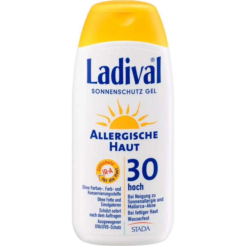 Ladival Zonnebrandmelk Gel, allergische huid, SPF 30, 200 ml