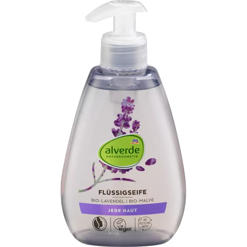 alverde NATURKOSMETIK Vloeibare zeep bio lavendel, bio malve, 300 ml