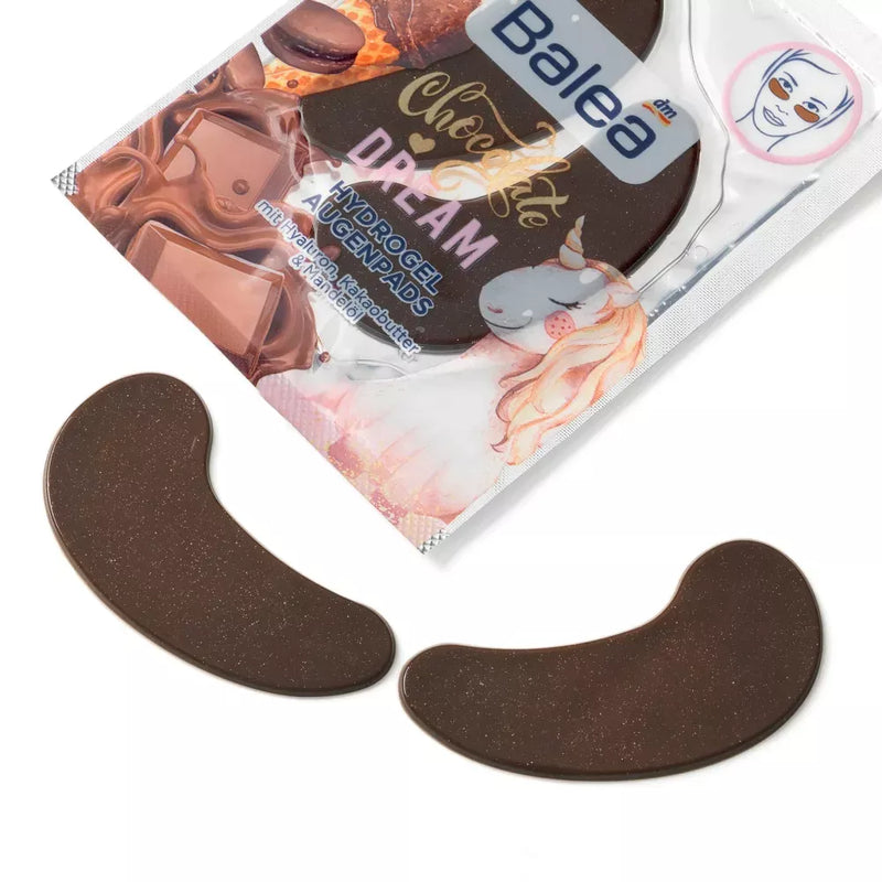 Balea Oogkompressen Hydrogel Chocolate Dream Dark Chocolate (1 paar), 2 stuks.