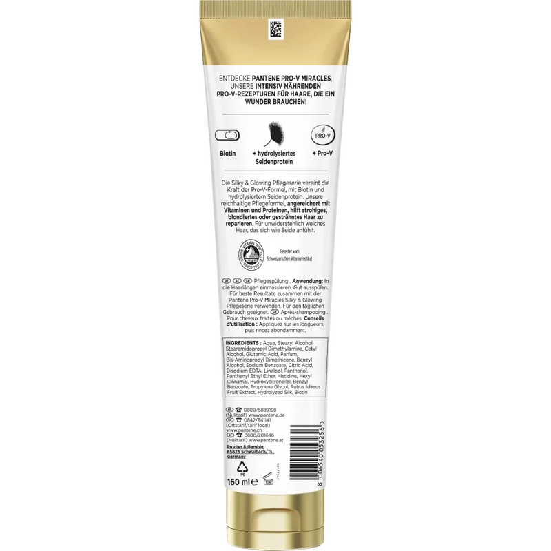 PANTENE PRO-V Conditioner Miracles Silky & Glowing, 160 ml