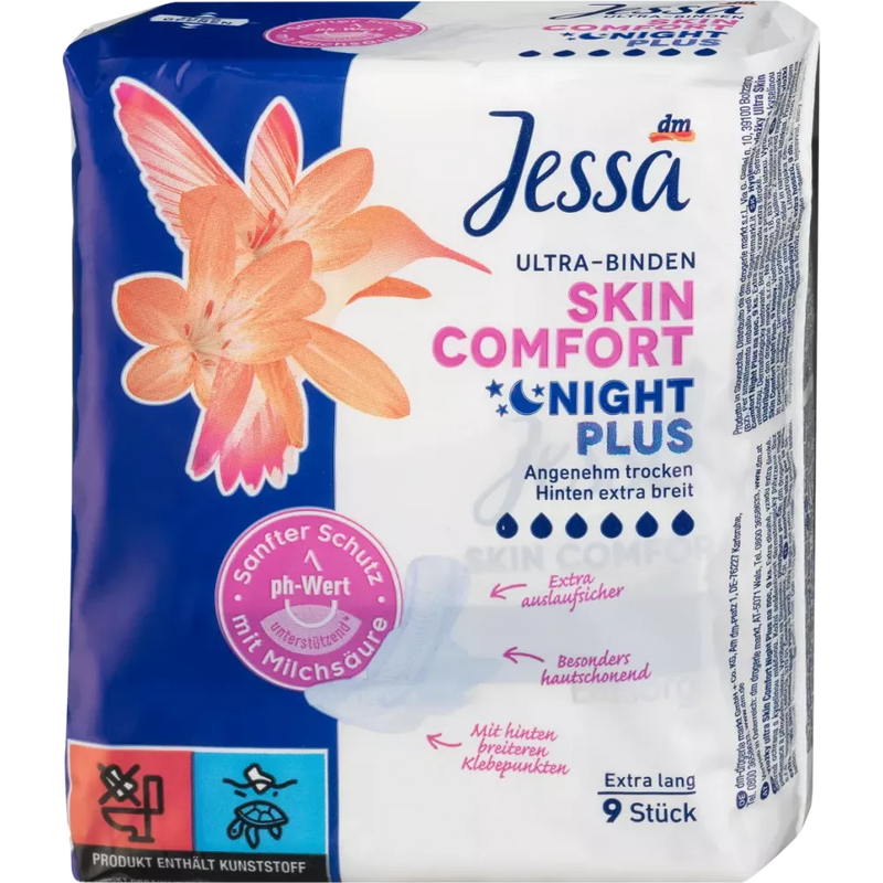 Jessa Ultraverband Skin Comfort Night Plus, 9 stuks.