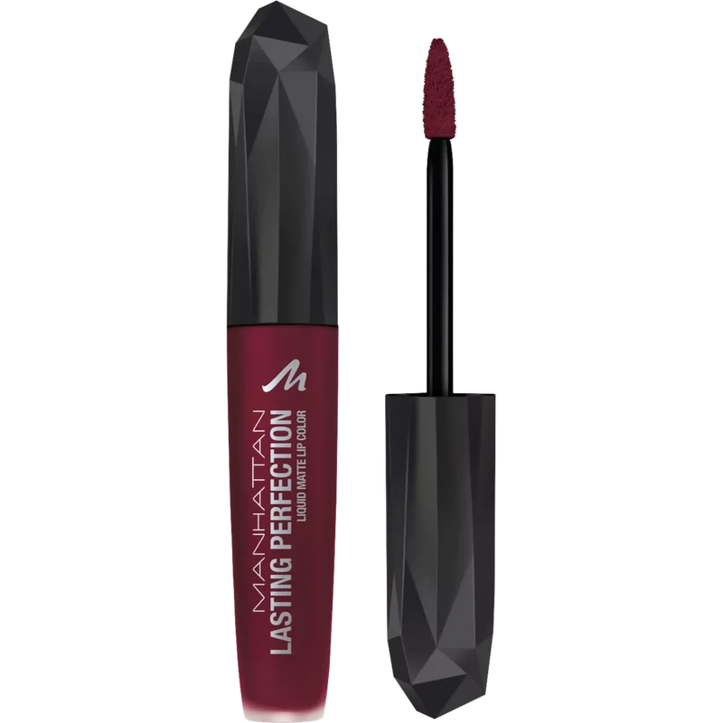 MANHATTAN Cosmetics Lipstick Lasting Perfection Liquid Matte Lip Colour Standbeeld van Bourgondië 600, 5.5 ml