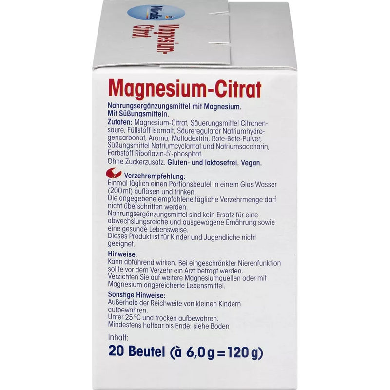 Mivolis Magnesiumcitraat, granulaat 20 zakjes, 120 g