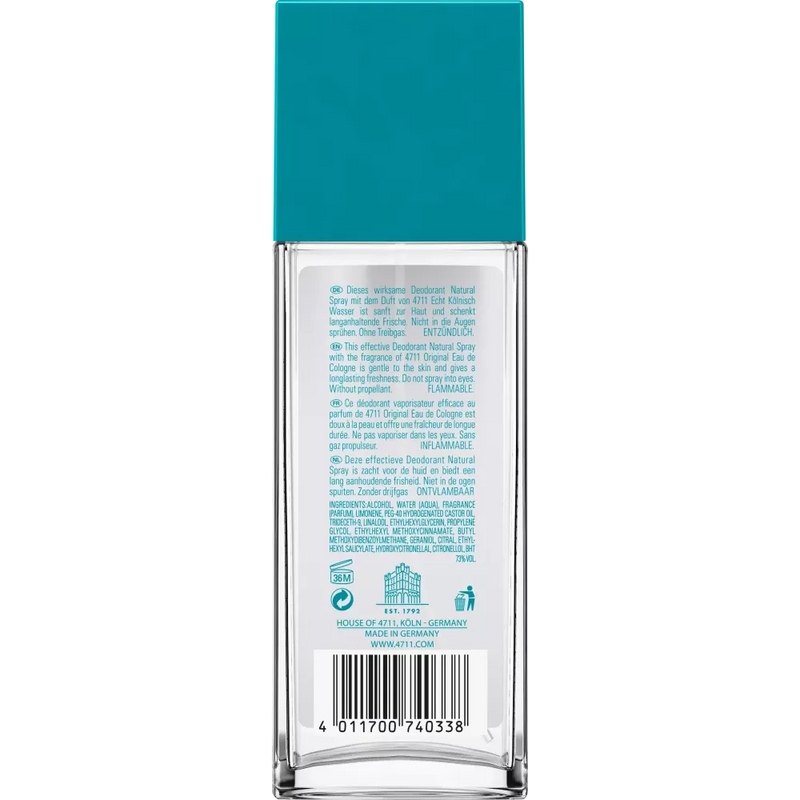 4711 Genuine Eau de Cologne Natural Spray, 75 ml