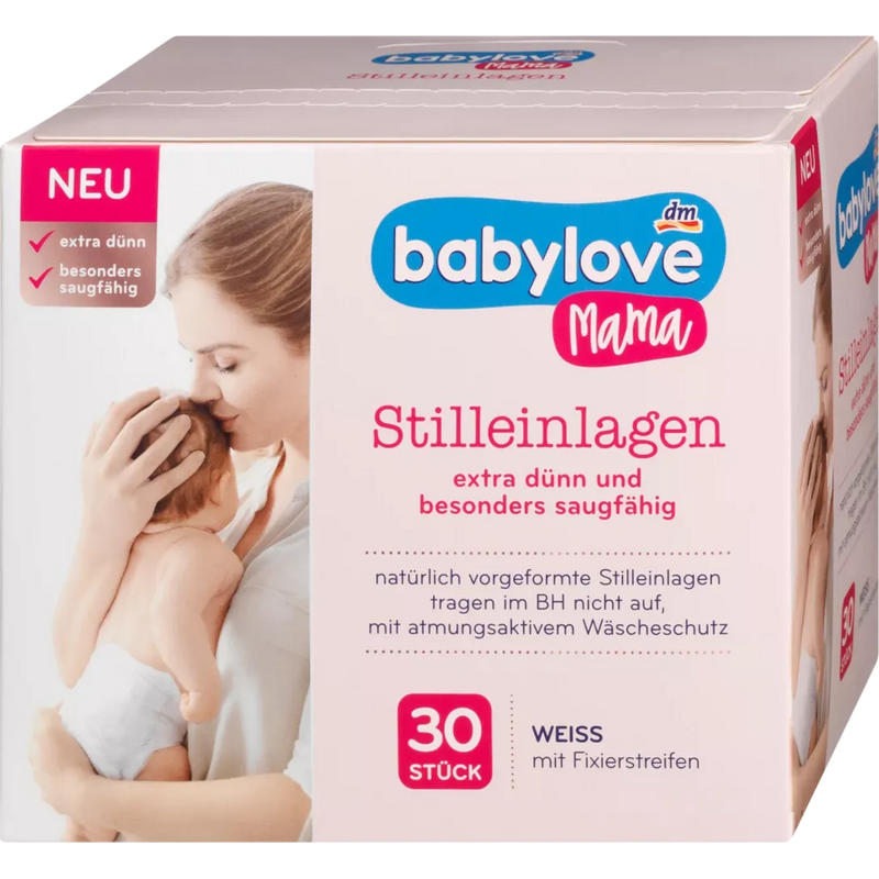 babylove mama Extra dun en absorberend voedingskussen, 30 stuks.