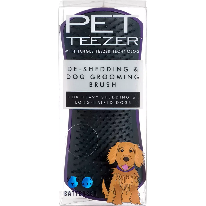 Pet Teezer Vachtverzorgingsborstel voor honden, voor het verwijderen van vilt, 1 stuk