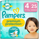 Couches Pampers Premium Protection taille 4 Maxi (9-14 kg), 25 pièces.